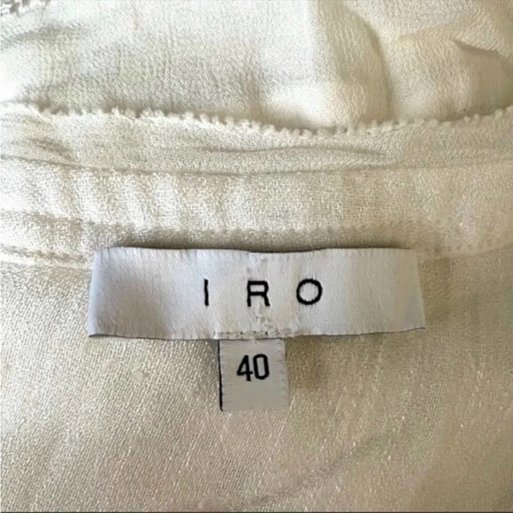 IRO Ceclie Tiered Ruffle Mini Dress Size 6 White 2875 - Picture 9 of 12